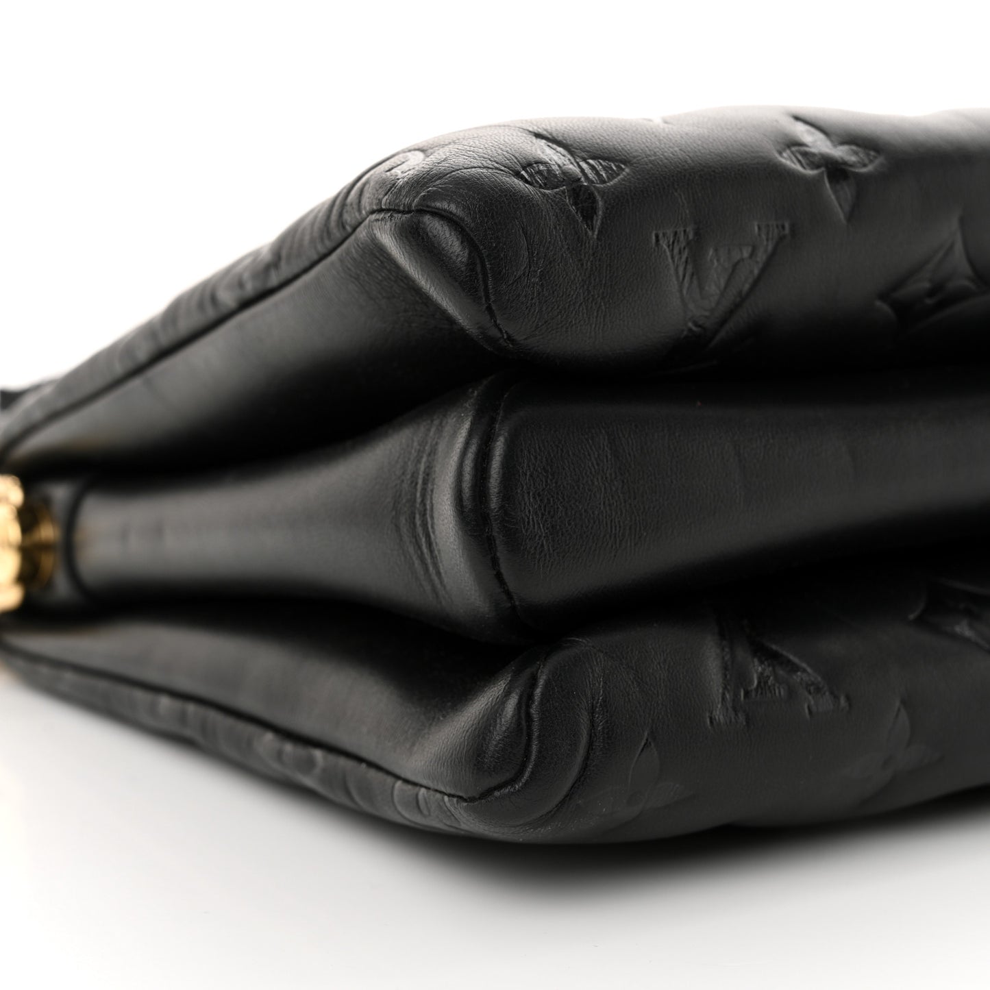 Lambskin Embossed Monogram Coussin PM Black