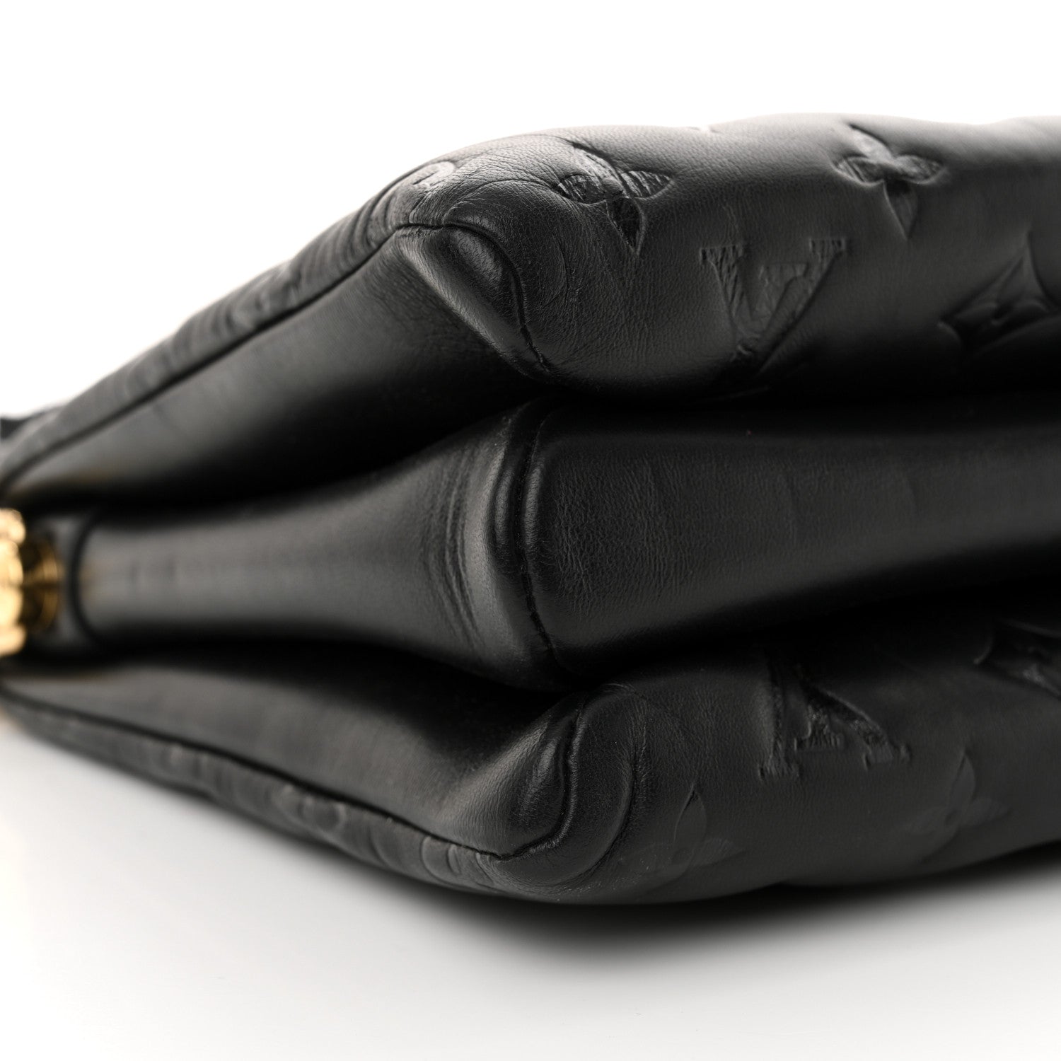 Louis Vuitton Lambskin Embossed Monogram Coussin PM Black 9 of 10