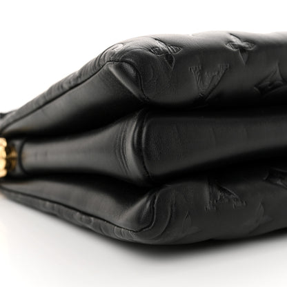 Louis Vuitton Lambskin Embossed Monogram Coussin PM Black 9 of 10
