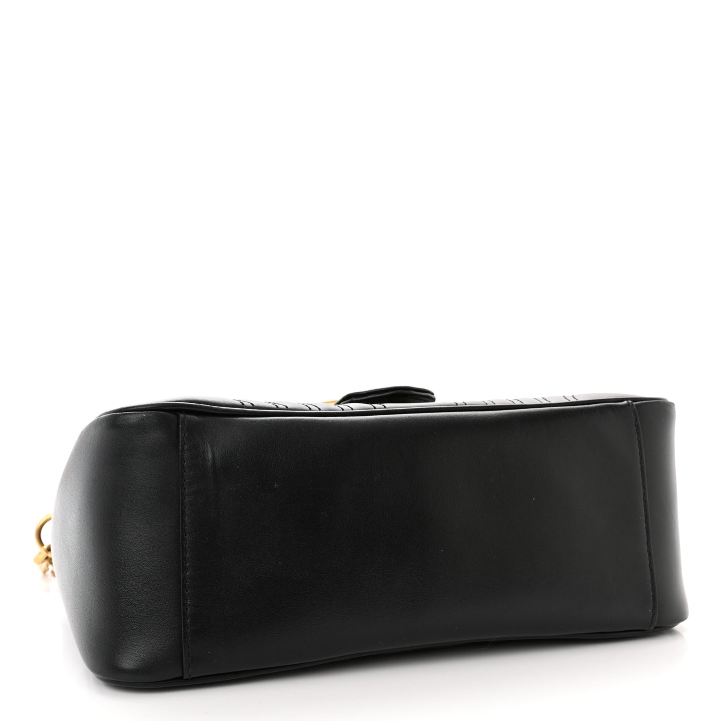 Calfskin Matelasse Small GG Marmont Top Handle Shoulder Bag Black