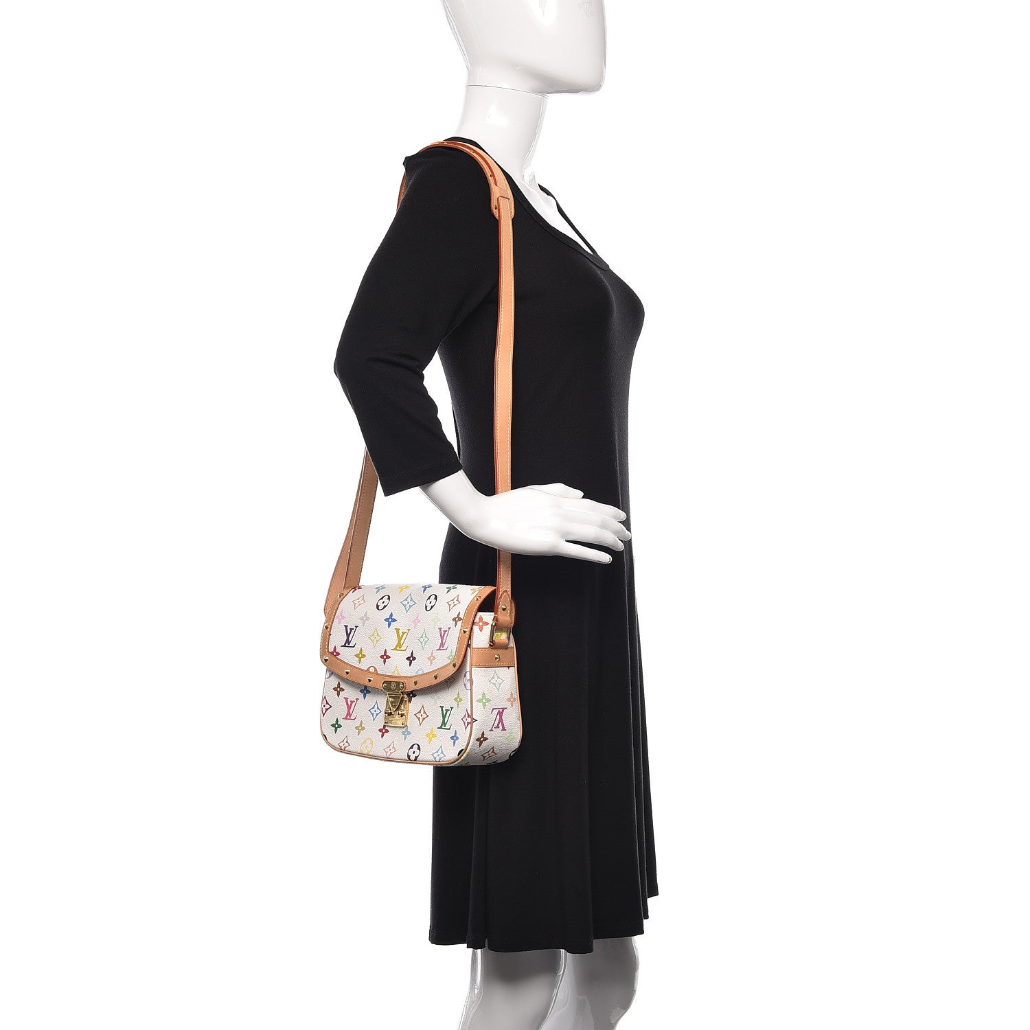 Louis Vuitton Monogram Multicolor Sologne White 2 of 8