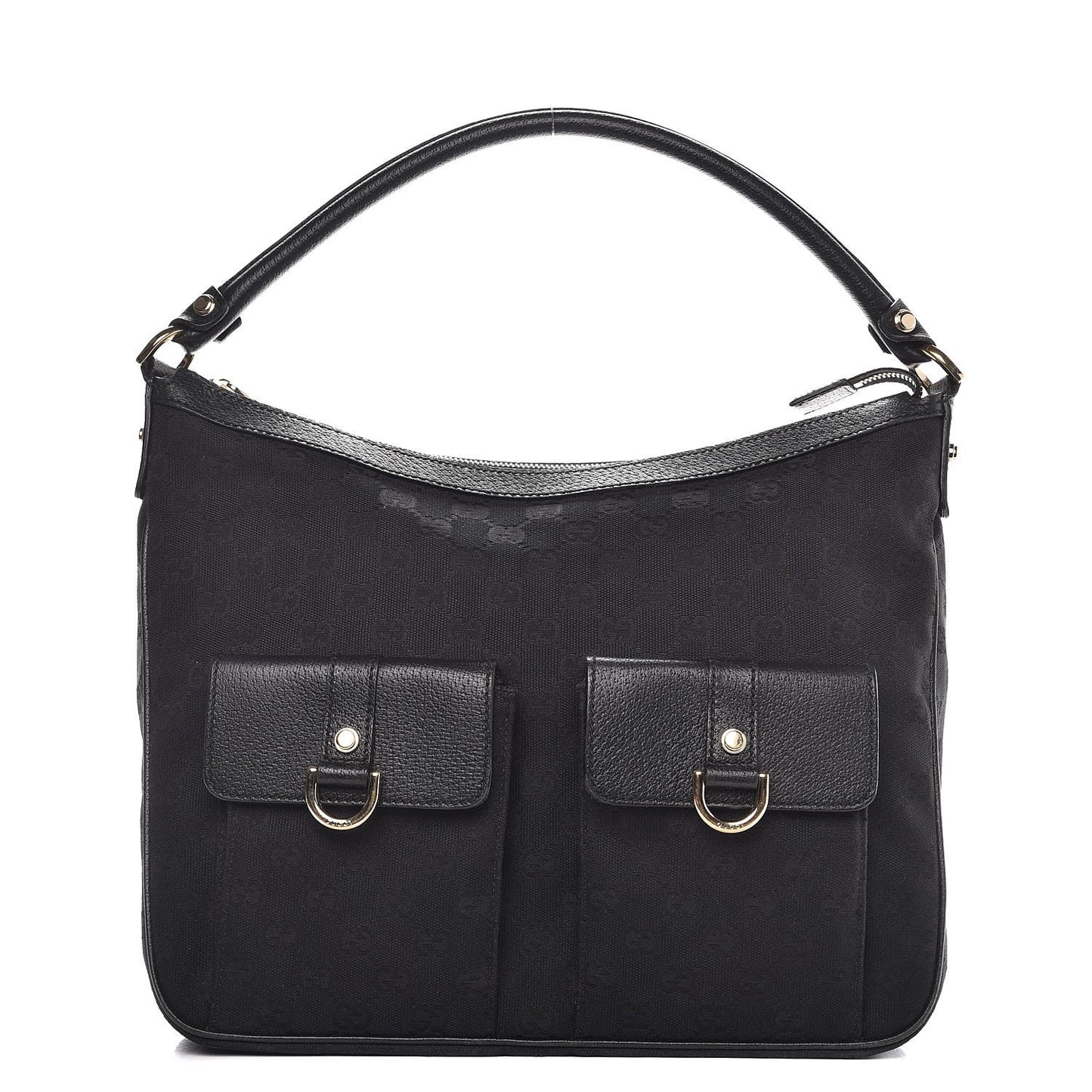Monogram Pocket Hobo Black
