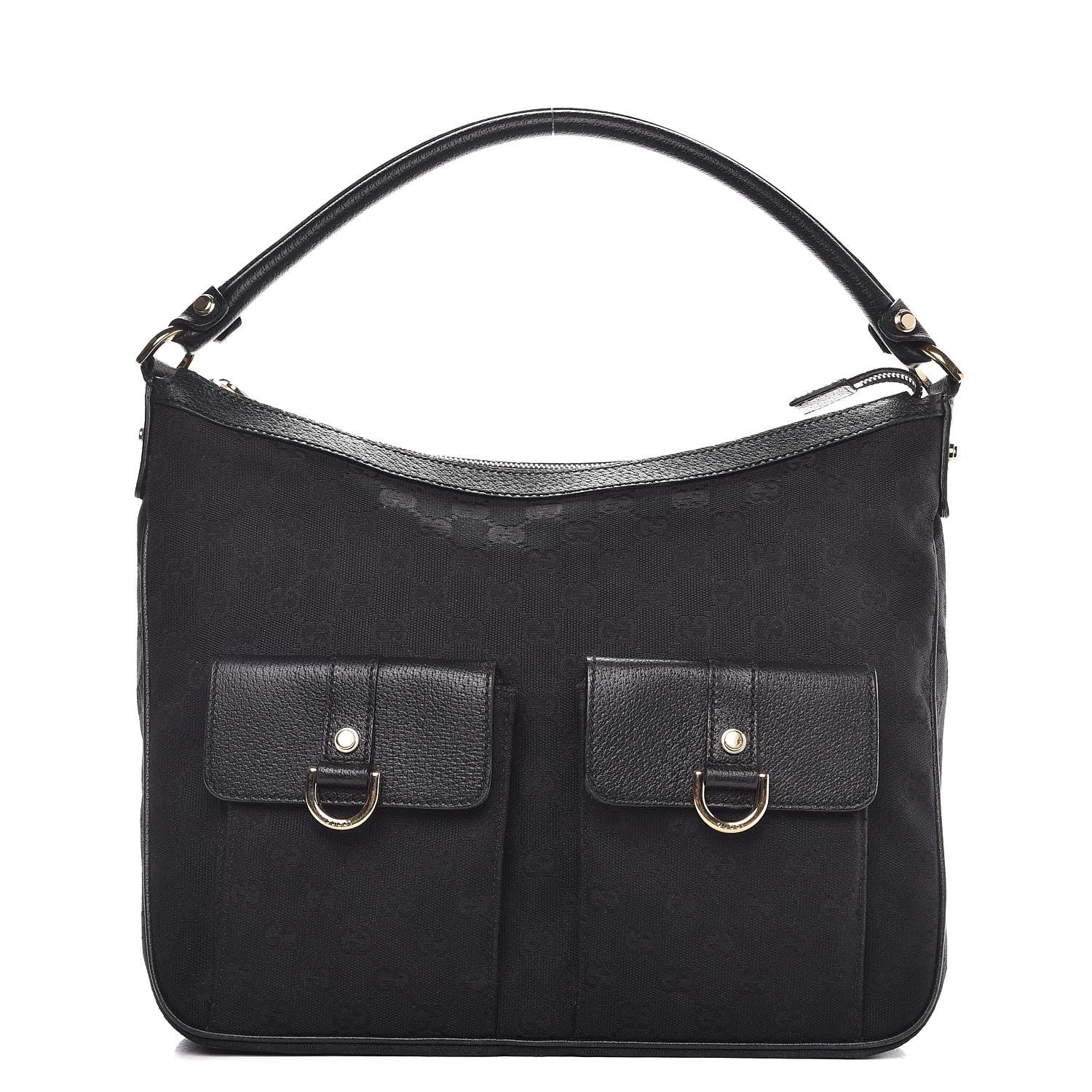 Gucci Monogram Pocket Hobo Black 1 of 11