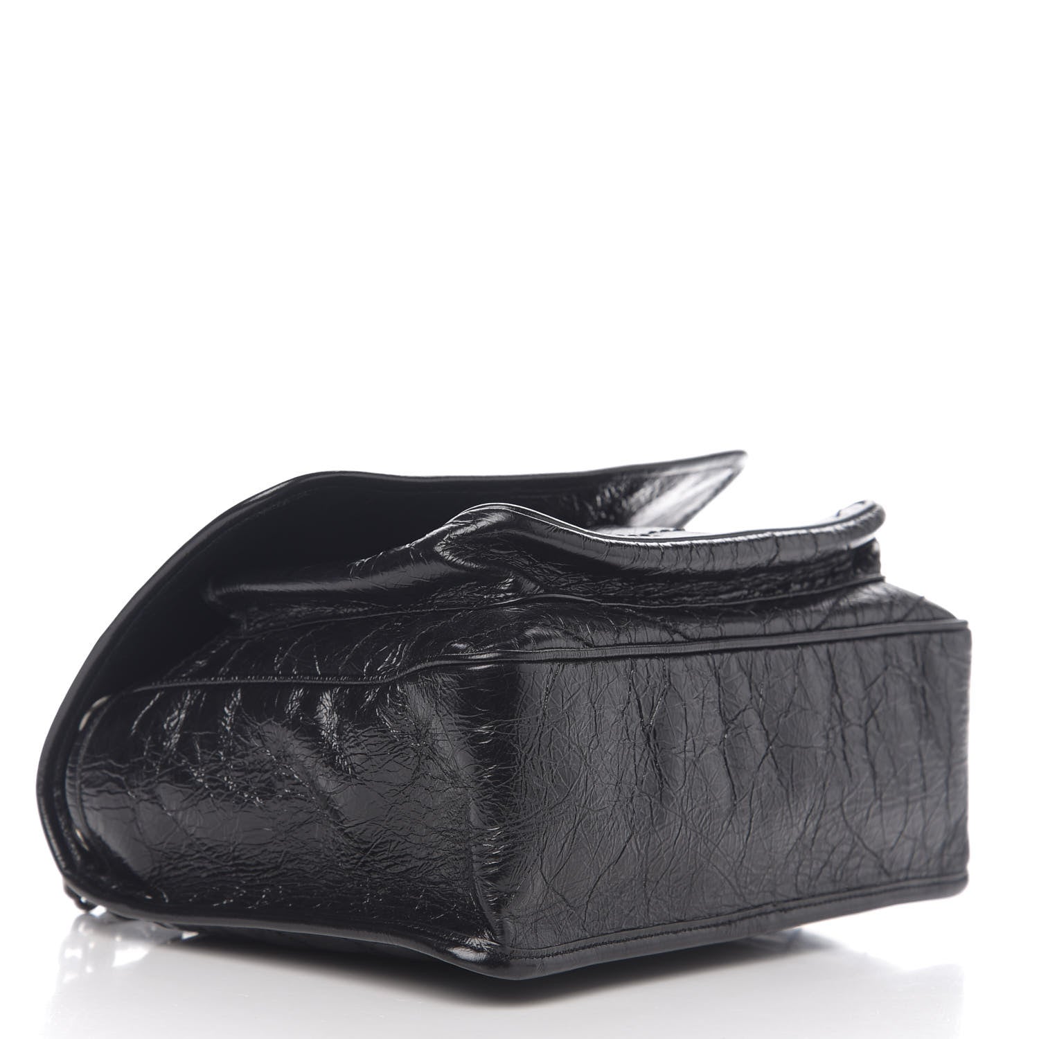 Saint Laurent Crinkled Calfskin Matelasse Monogram Medium Niki Chain Satchel Black 3 of 8