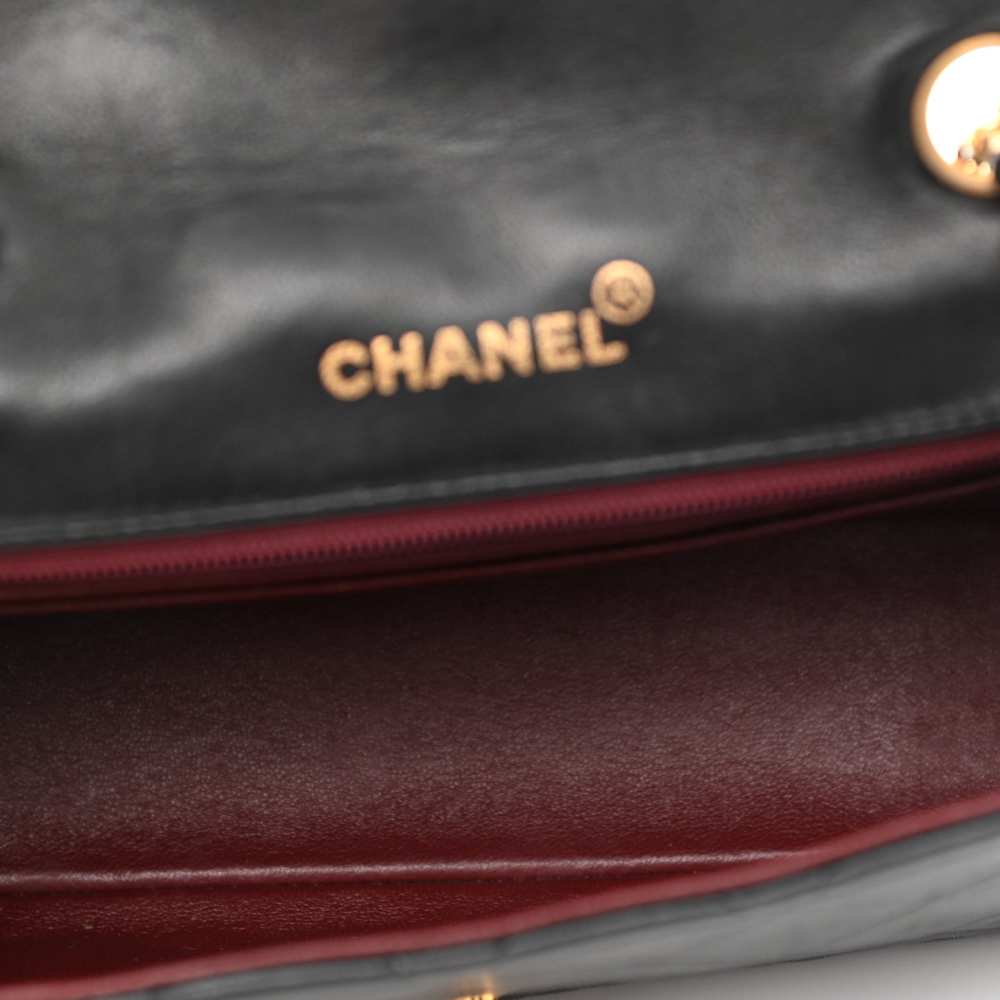 Lambskin Quilted Small Single Flap Black