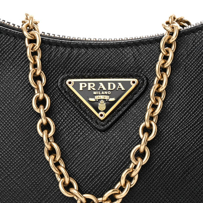 Prada Saffiano Lux Re-Edition 2005 Shoulder Bag Black 9 of 11