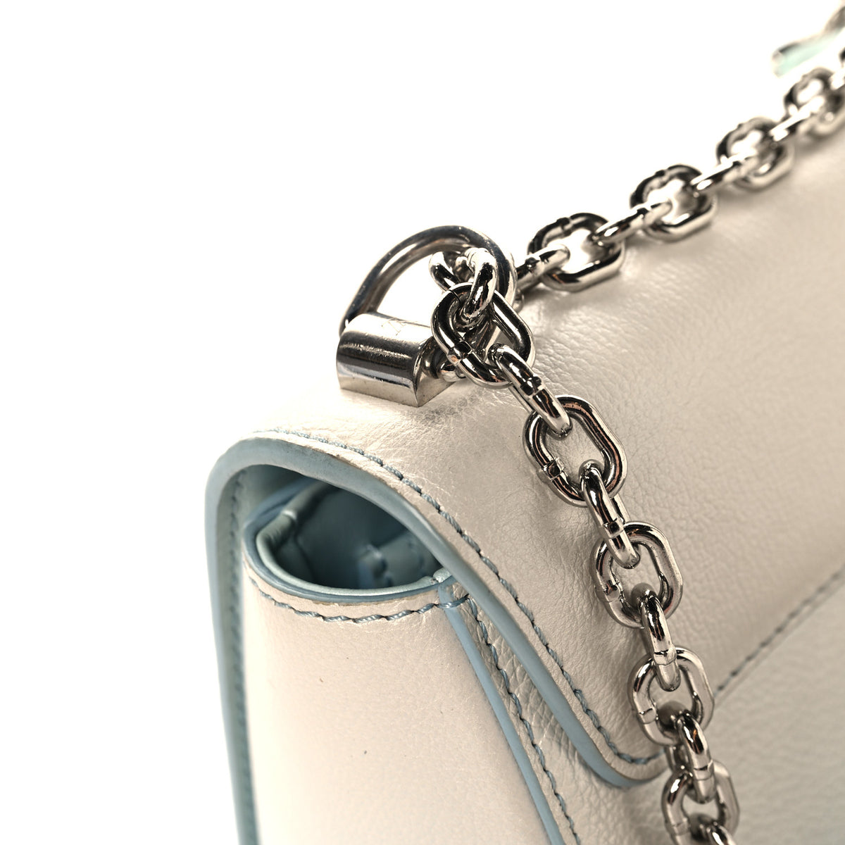 Louis Vuitton Calfskin Twist Chain Shoulder Bag PM Shaded Blue 14 of 14