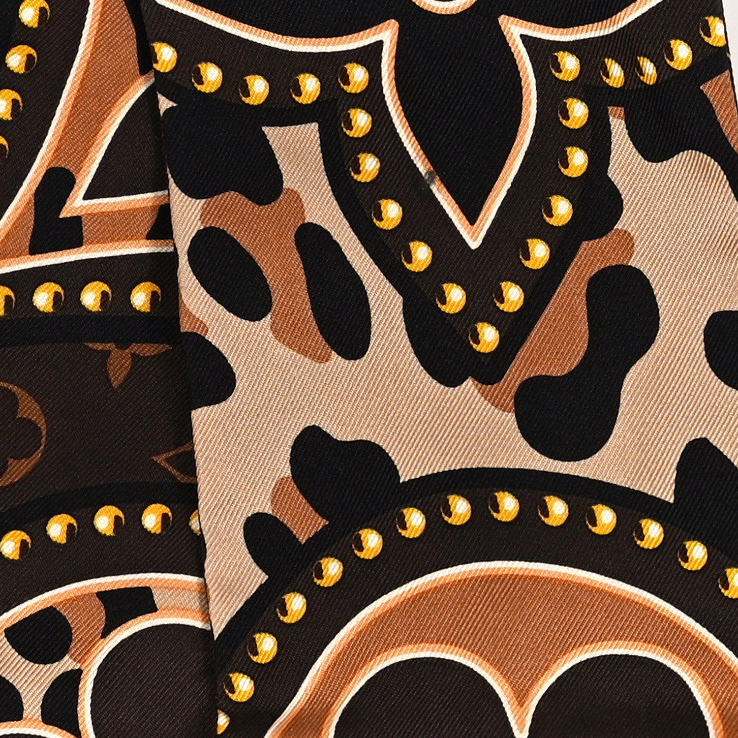 Louis Vuitton Silk Monogram LV World Bandeau Brown 3 of 3