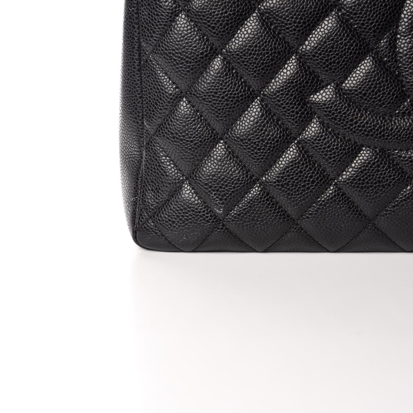 Caviar Quilted Grand Shopping Tote GST Black