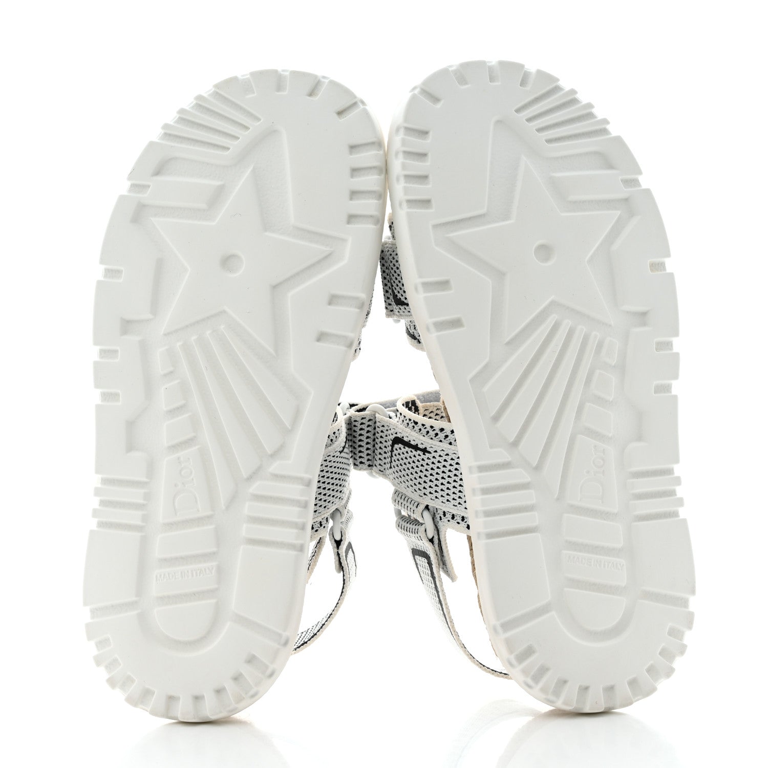 Christian Dior Technical Knit Jute Dioract 10mm Sandals 36 White Black 5 of 8