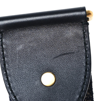 Christian Dior Canvas Embroidered Shoulder Strap Blue 4 of 5