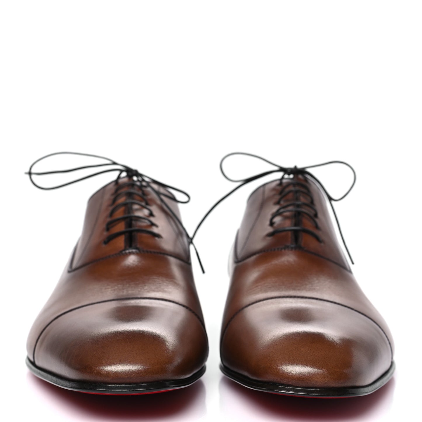 Calfskin Mens Greggo Flat Oxfords 42.5 Brown