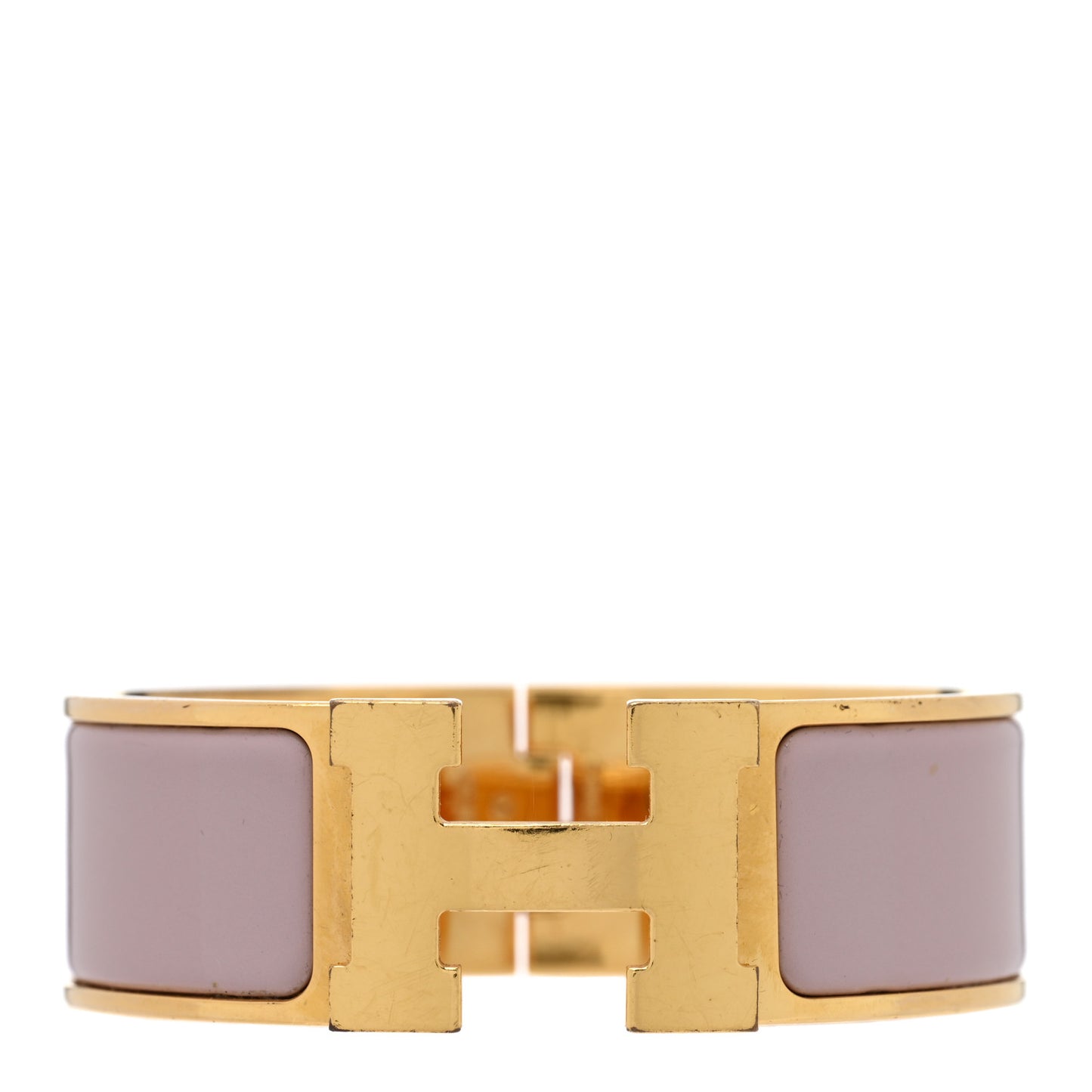 Enamel Wide Clic Clac H Bracelet PM Rose Dragee