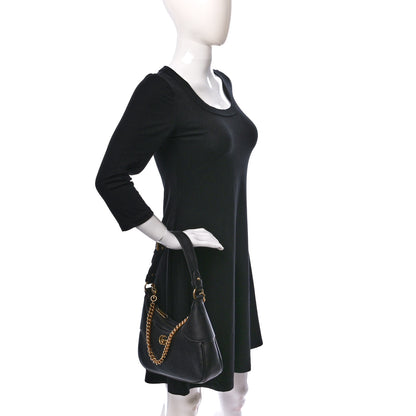 Gucci Goatskin Small Aphrodite Shoulder Bag Black 2 of 9