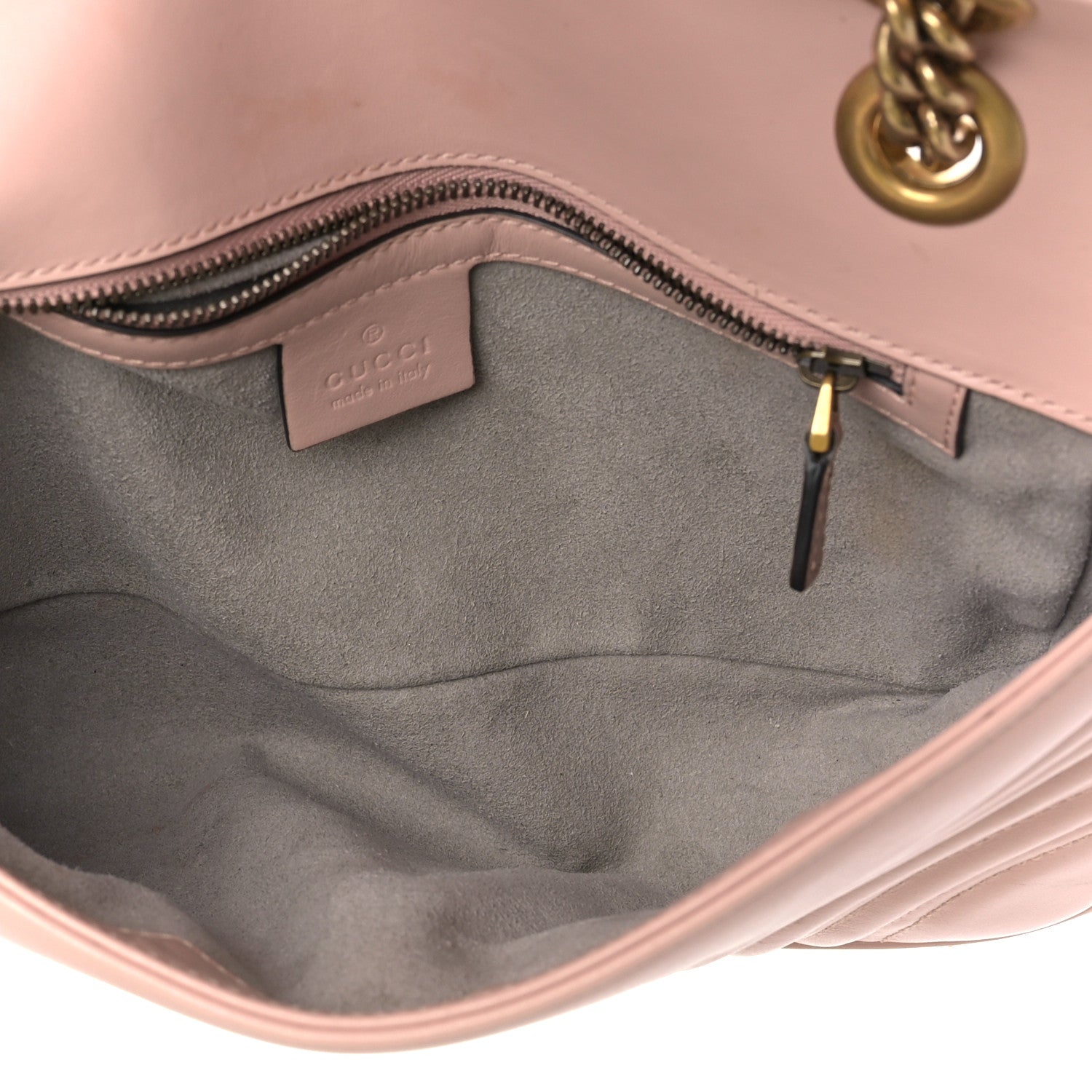 Gucci Calfskin Matelasse Small GG Marmont Shoulder Bag Perfect Pink 4 of 11