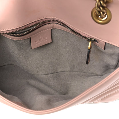 Gucci Calfskin Matelasse Small GG Marmont Shoulder Bag Perfect Pink 4 of 11