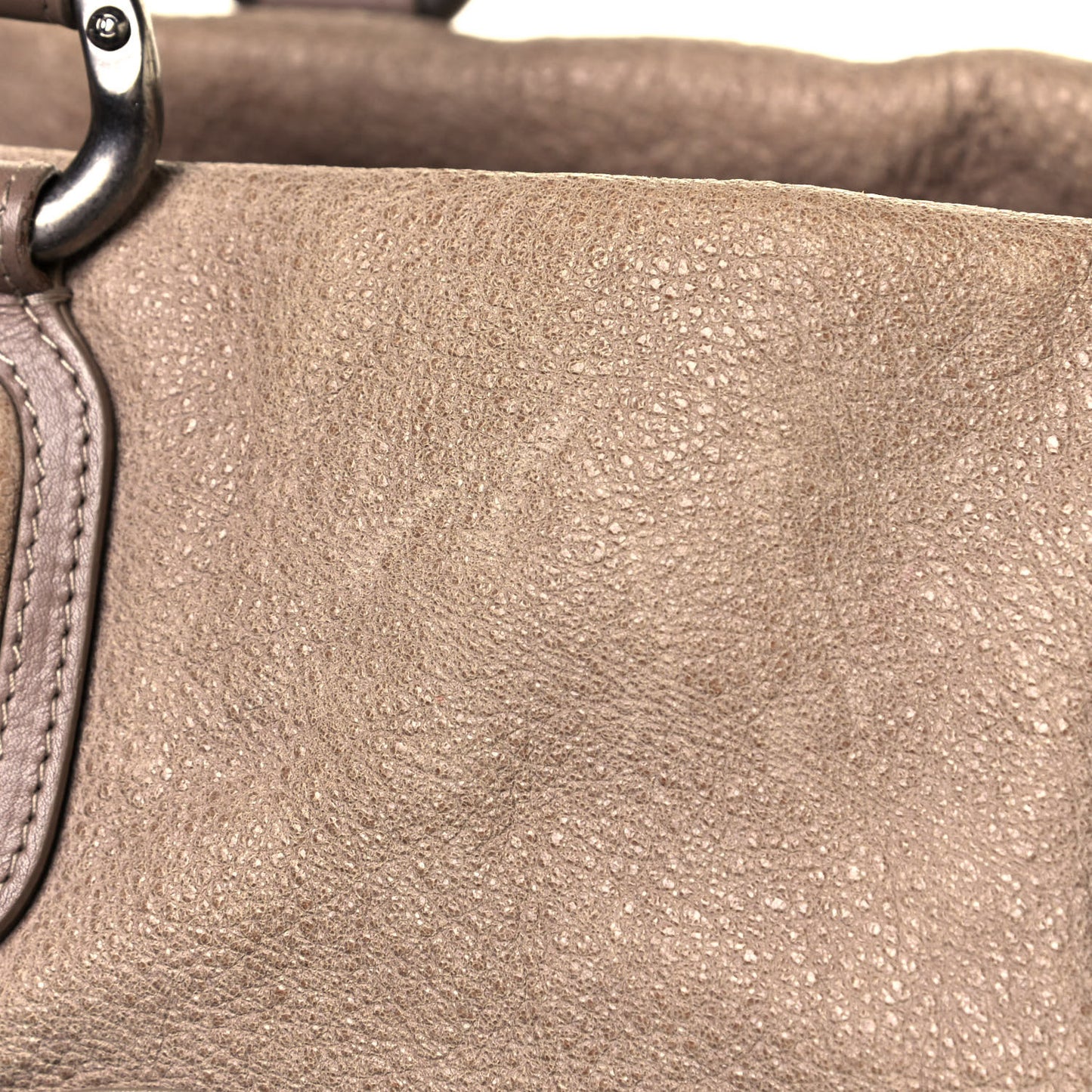 Washed Calfskin Tote Marron Clair