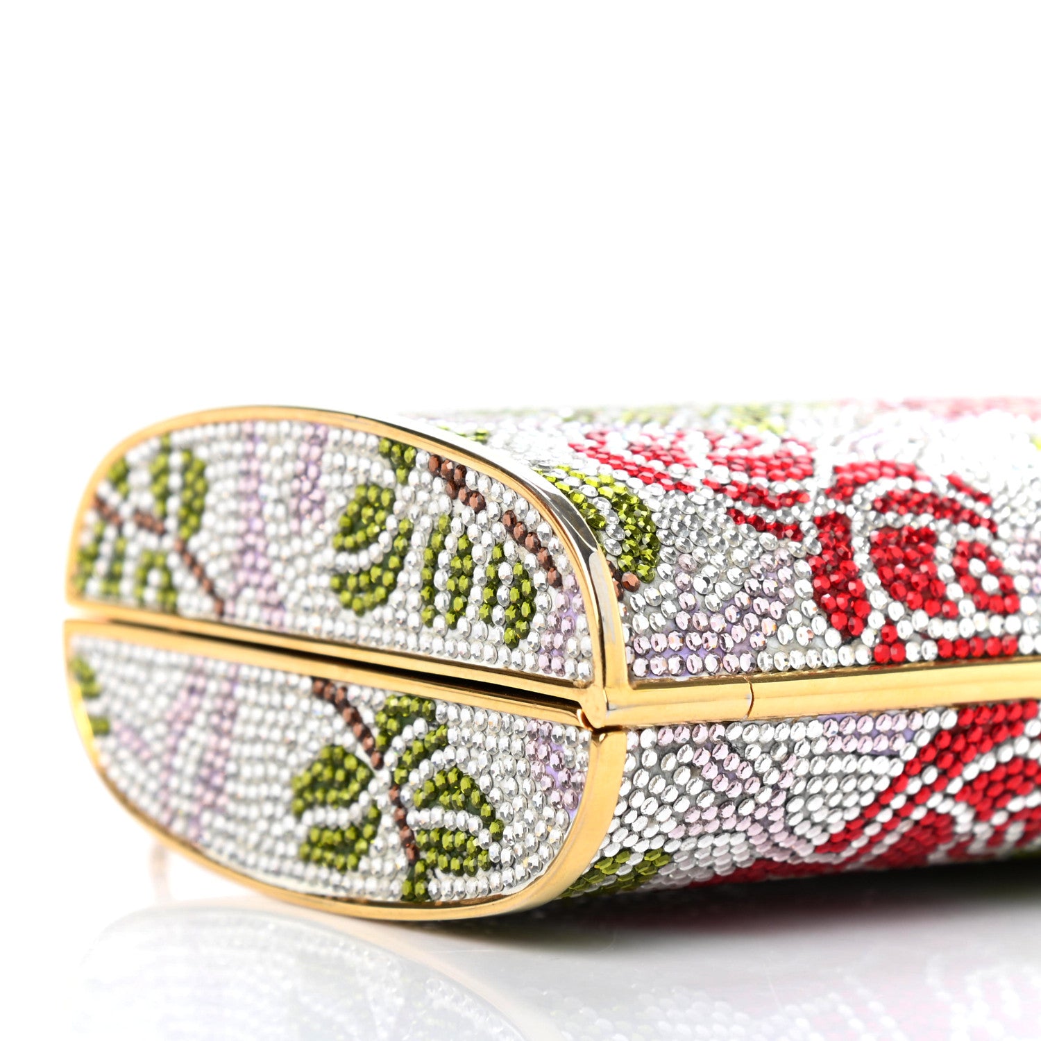 Judith Leiber Swarovski Crystal Rose Minaudiere Clutch Multicolor 7 of 9