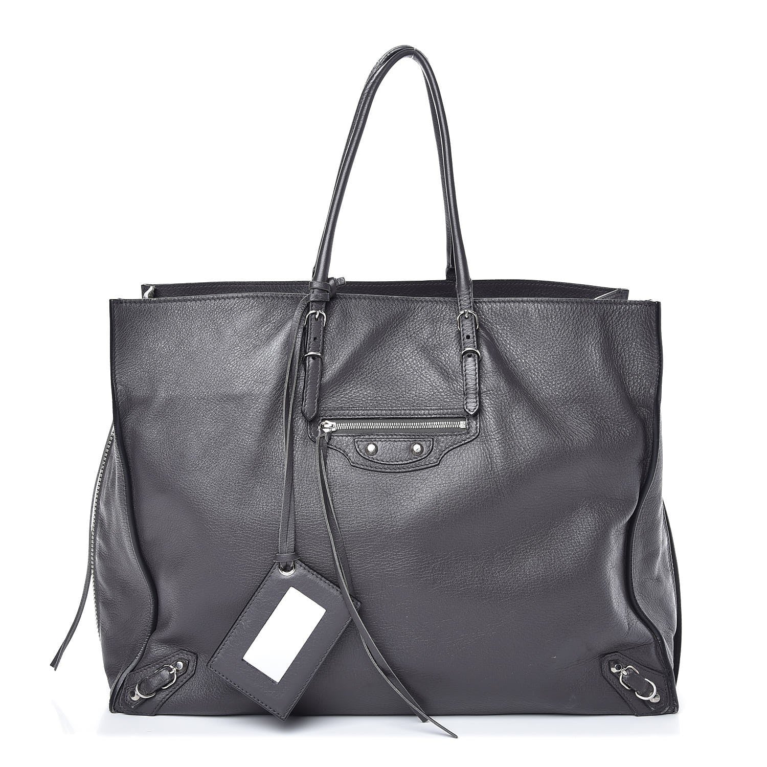 Balenciaga Veau Papier A4 Zip Around Tote Gris Fossile 1 of 9