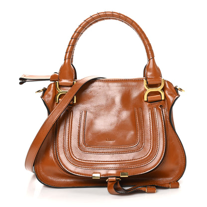 Chloe Calfskin Small Marcie Satchel Tan 1 of 9