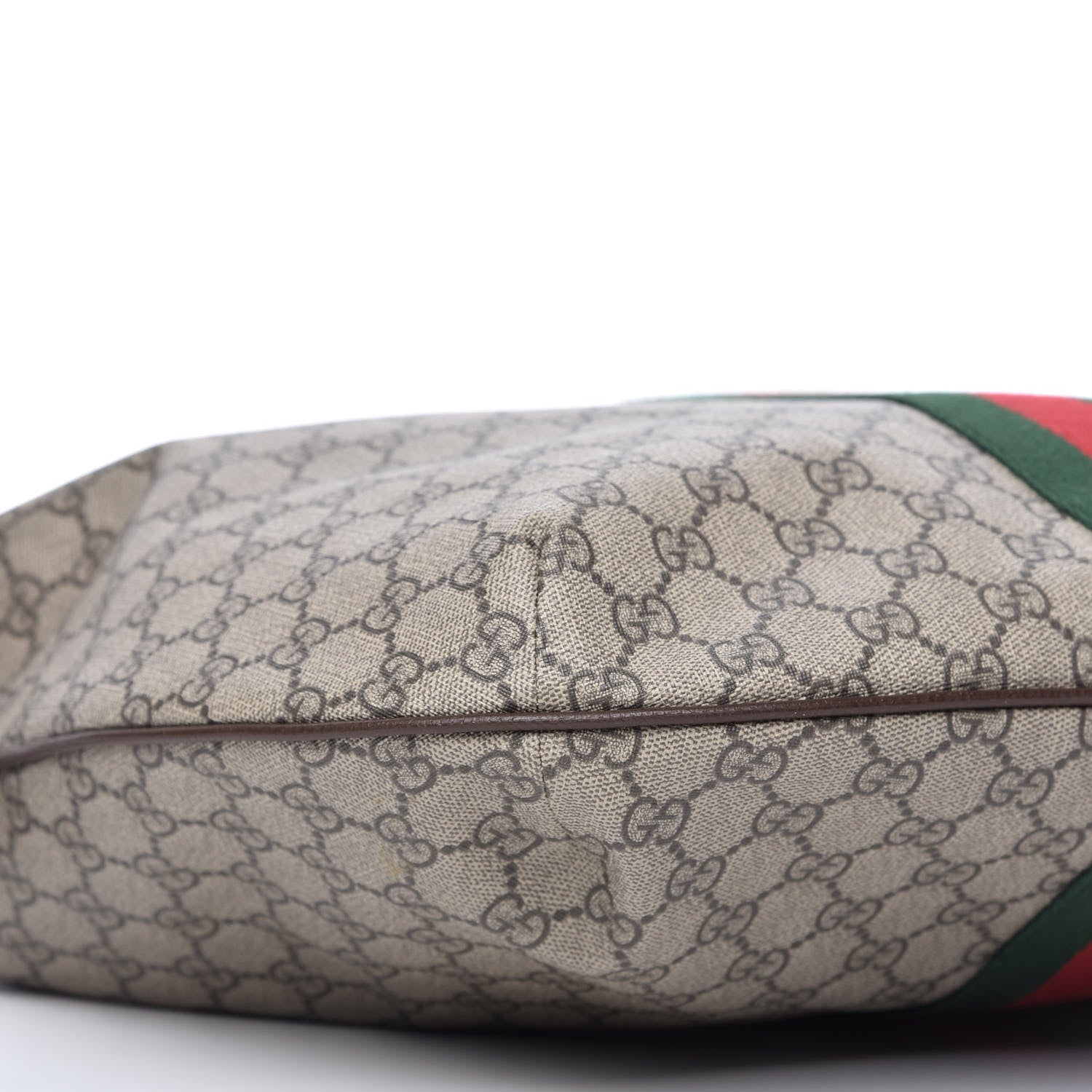 Gucci GG Supreme Monogram Web Ophidia Half Moon Hobo Brown 6 of 9