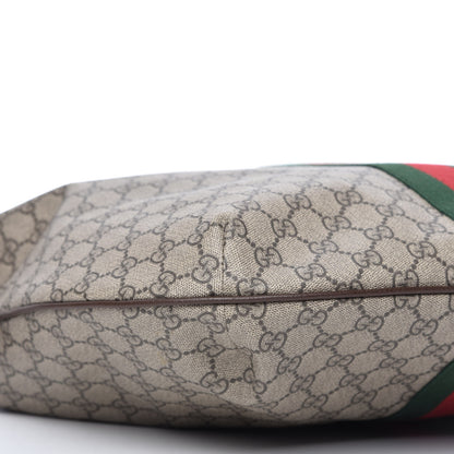 Gucci GG Supreme Monogram Web Ophidia Half Moon Hobo Brown 6 of 9