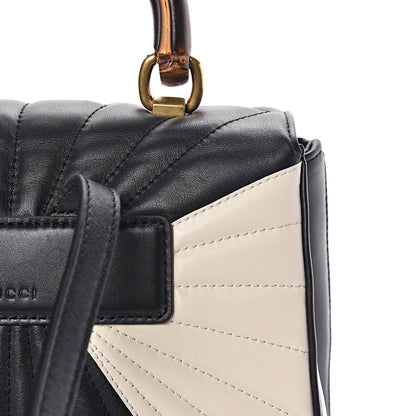 Gucci Calfskin Bamboo Trapuntata Queen Margaret Backpack Mystic White Black 16 of 16
