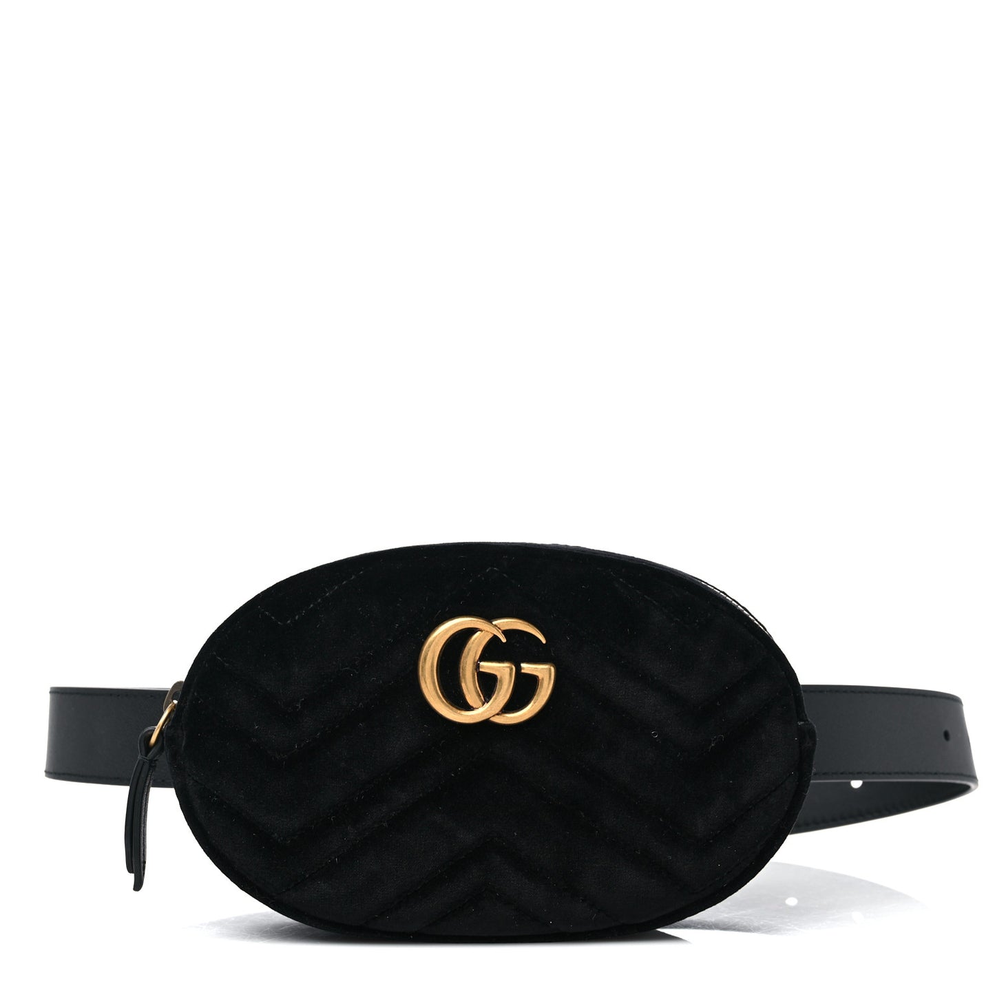 Velvet Matelasse GG Marmont Belt Bag 85 34 Black