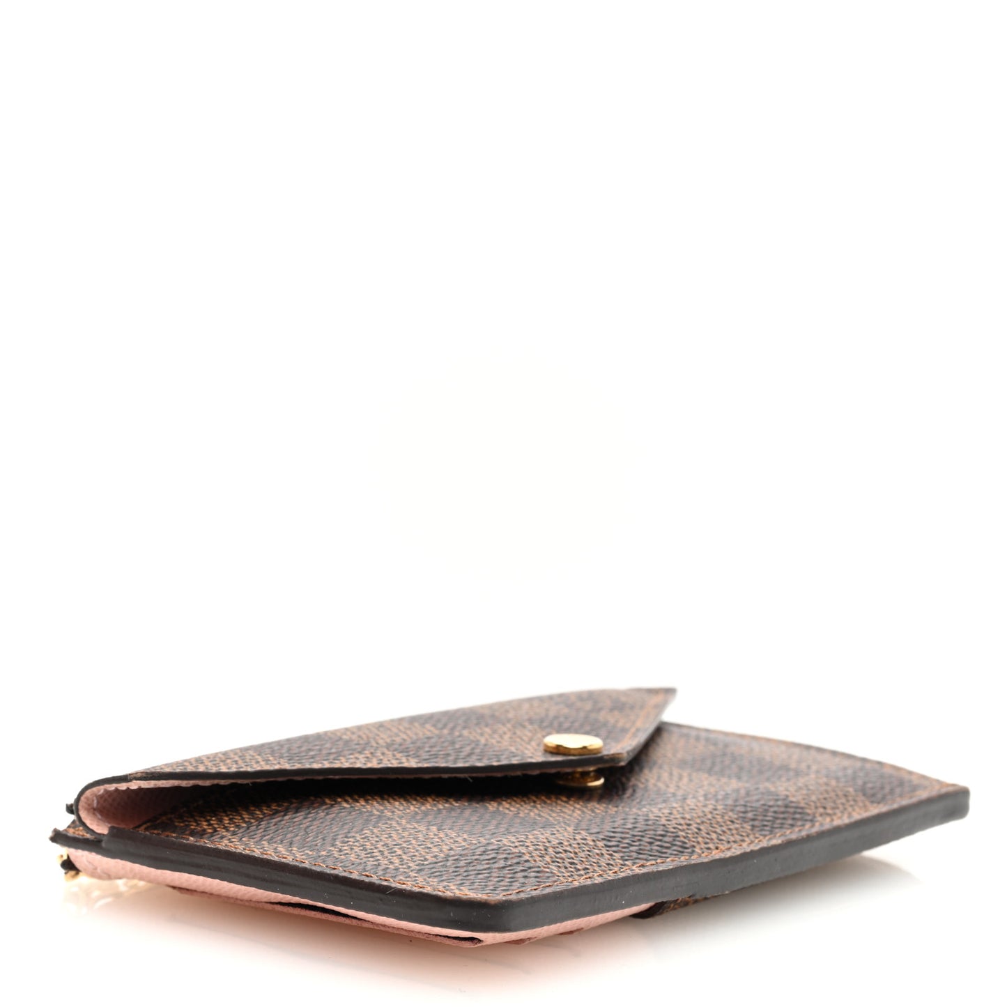 Damier Ebene Recto Verso Card Holder Rose Ballerine