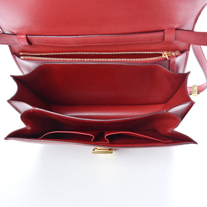 Celine Box Calfskin Medium Classic Box Flap Bag Red 4 of 11
