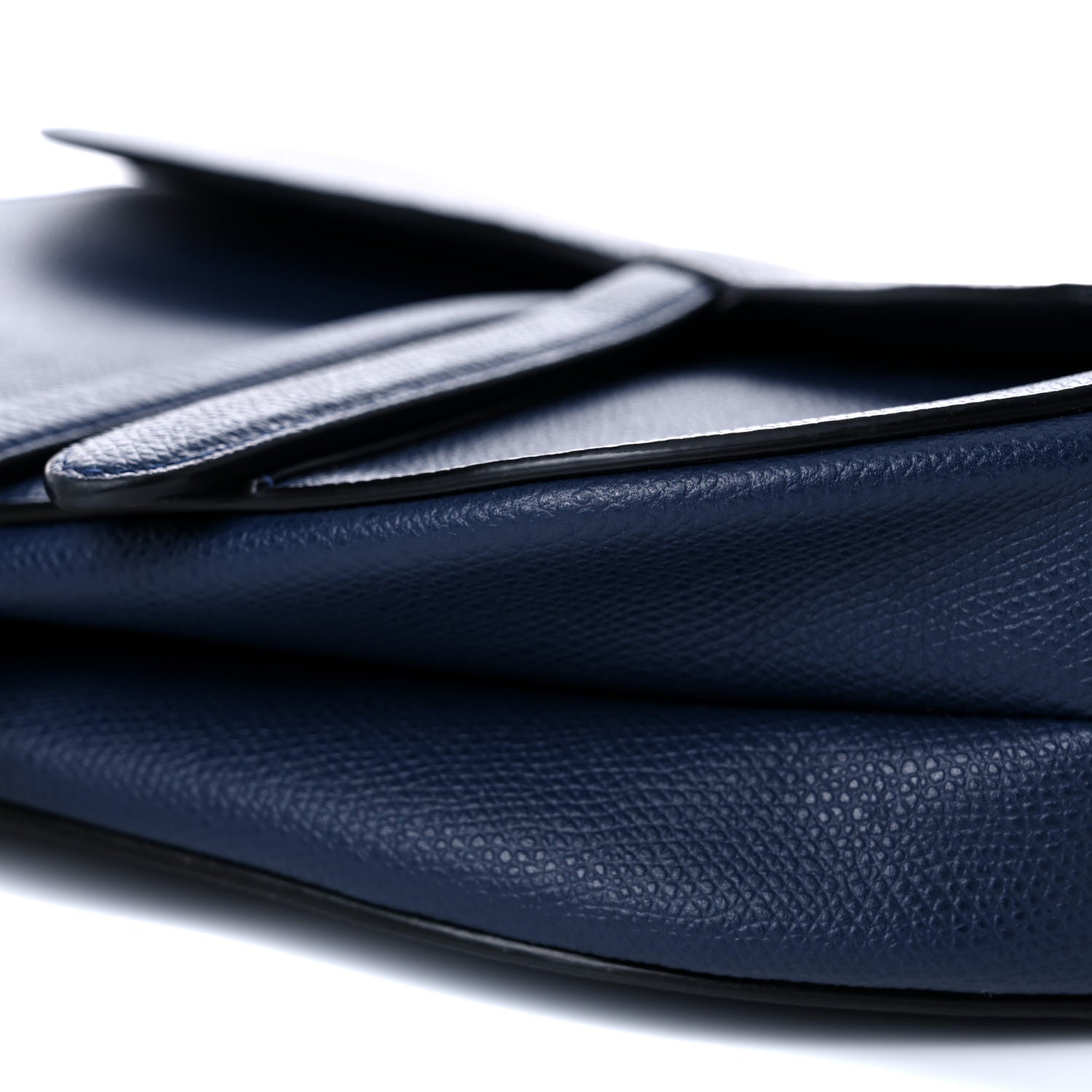 Christian Dior Grained Calfskin Saddle Bag Navy 8 of 9