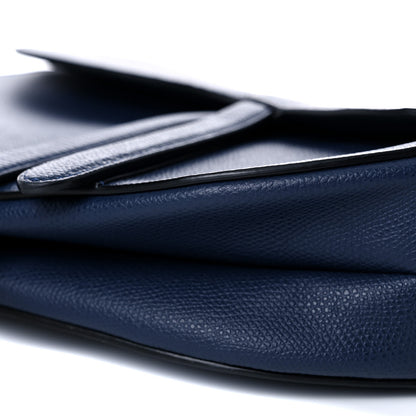 Christian Dior Grained Calfskin Saddle Bag Navy 8 of 9