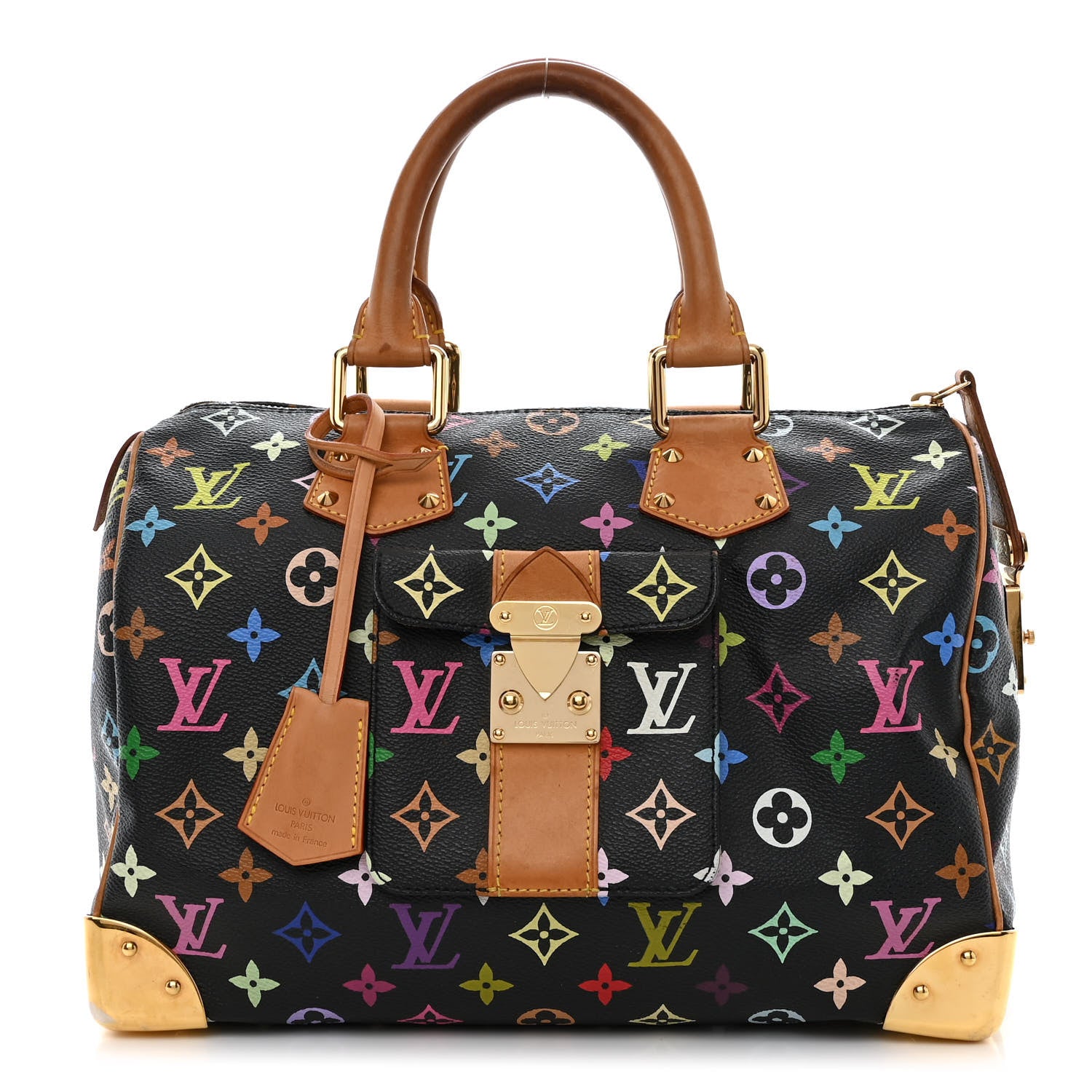 Louis Vuitton Monogram Multicolor Speedy 30 Black 1 of 12