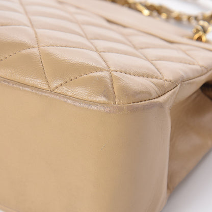 Chanel Lambskin Quilted Shoulder Bag Beige 10 of 12