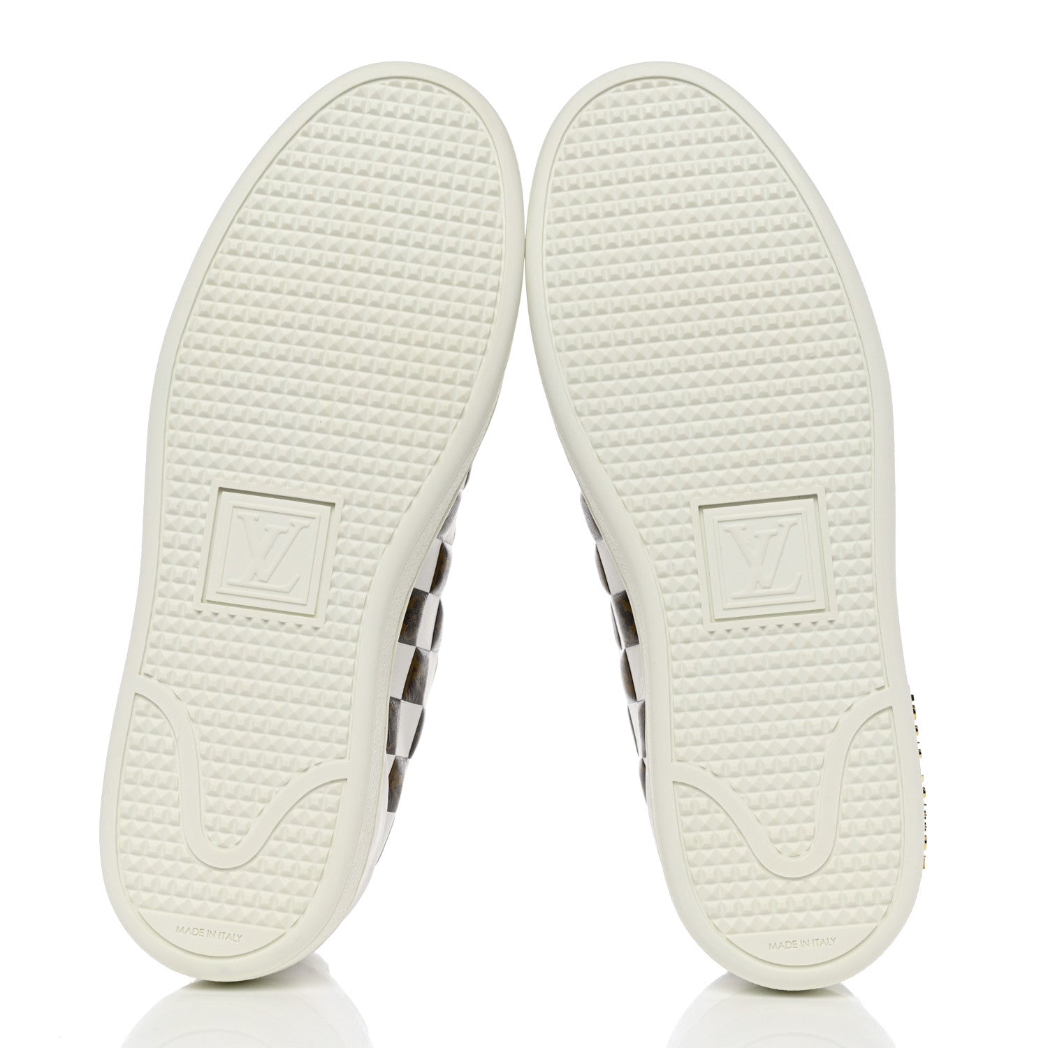 Louis Vuitton Calfskin Monogram Damier Tressage Frontrow Sneakers 37 White 5 of 9