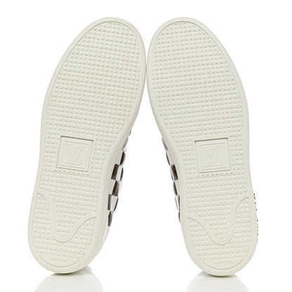 Louis Vuitton Calfskin Monogram Damier Tressage Frontrow Sneakers 37 White 5 of 9