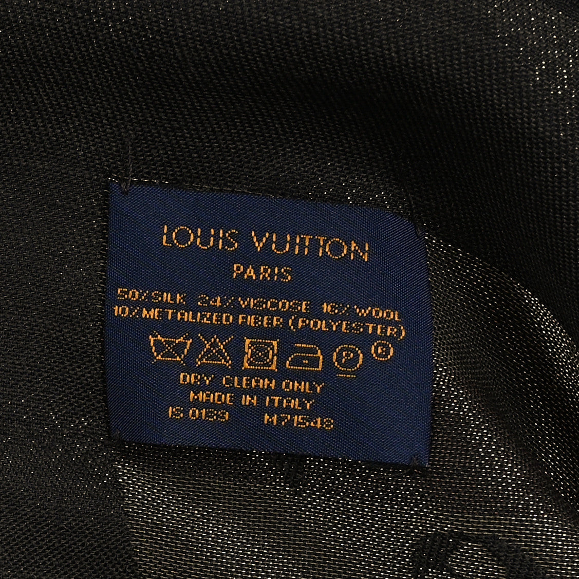 Louis Vuitton Silk Lurex Wool So Shine Monogram Shawl Black 3 of 3