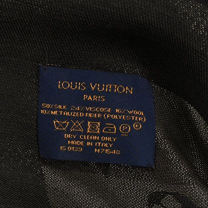 Louis Vuitton Silk Lurex Wool So Shine Monogram Shawl Black 3 of 3