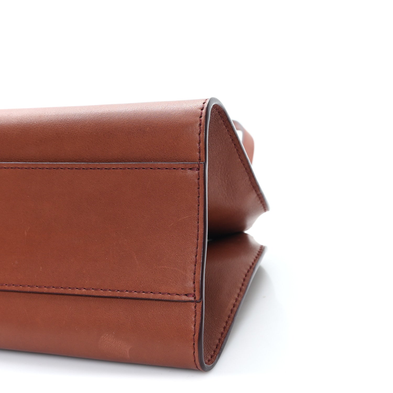 The Row Smooth Calfskin Peggy Bag New Burgundy 9 of 10