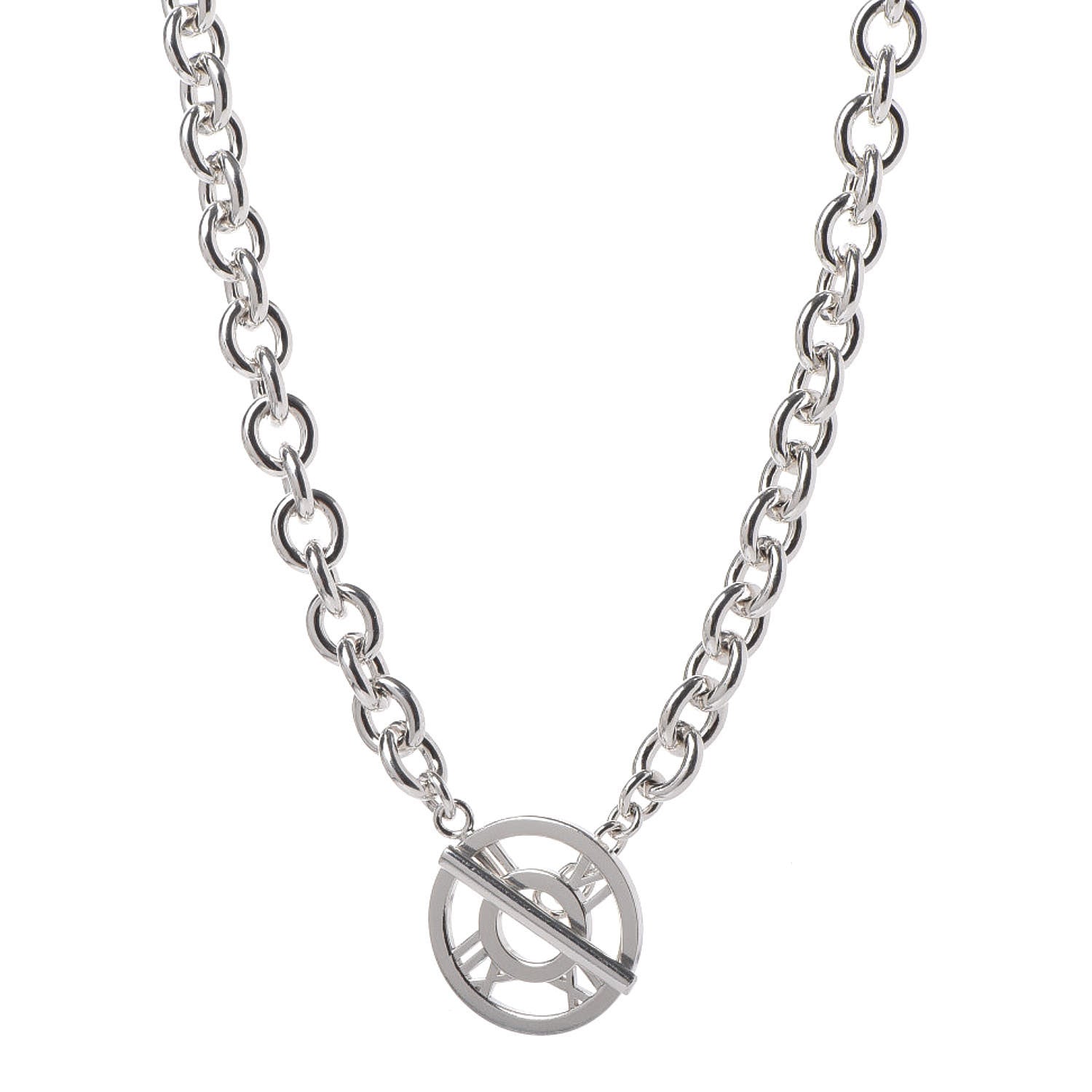 Tiffany Sterling Silver Atlas Toggle Chain Necklace 1 of 5