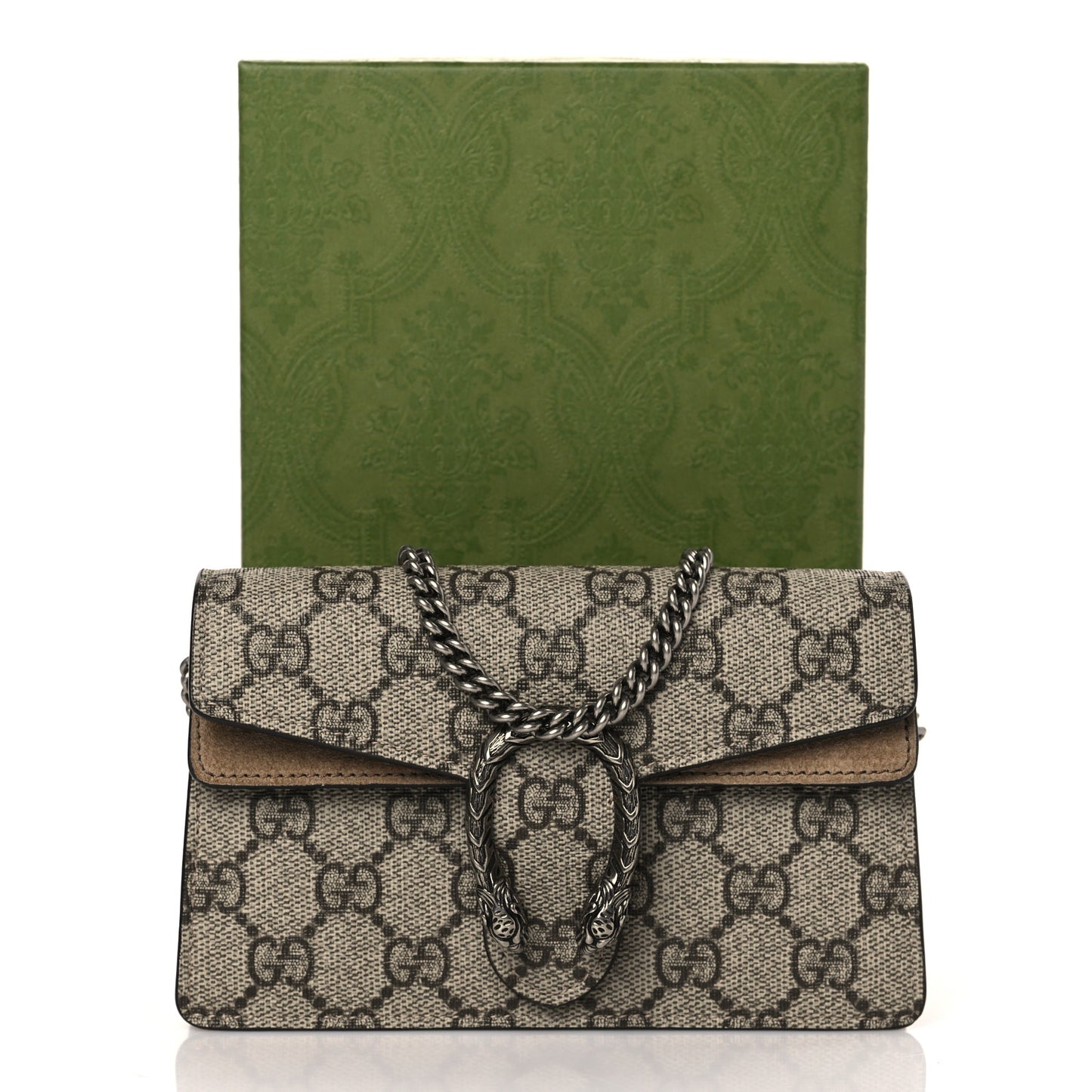 GG Supreme Monogram Super Mini Dionysus Shoulder Bag Taupe