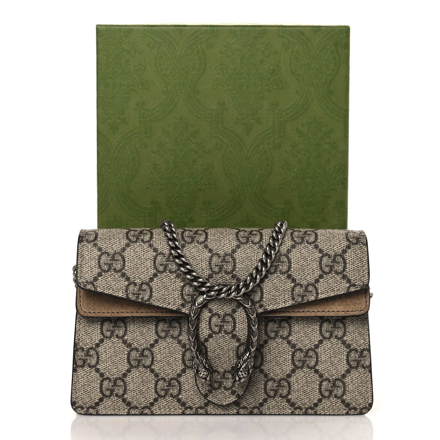 Gucci GG Supreme Monogram Super Mini Dionysus Shoulder Bag Taupe 9 of 9