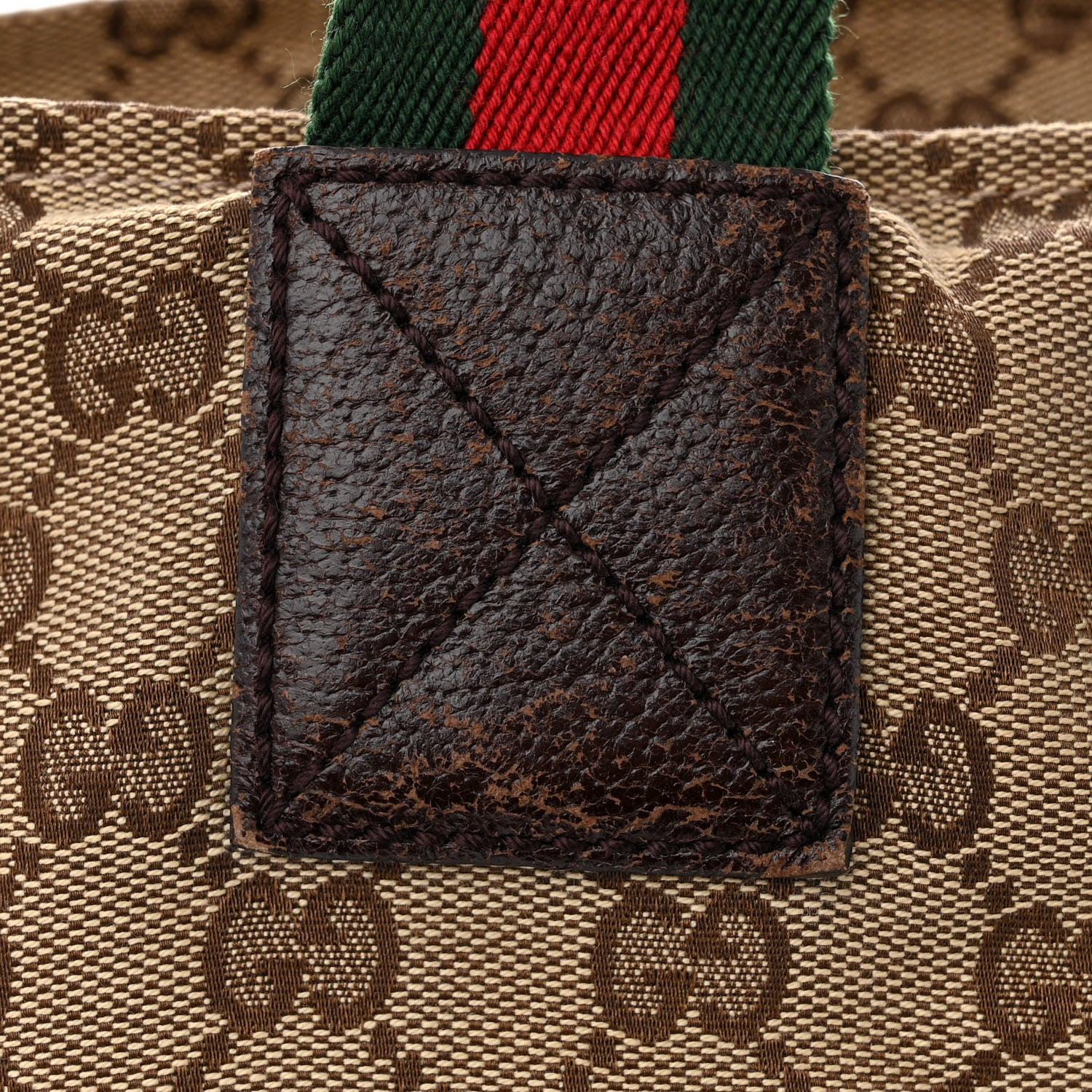 Gucci GG Monogram Large Web Handle Bucket Tote 14 of 17