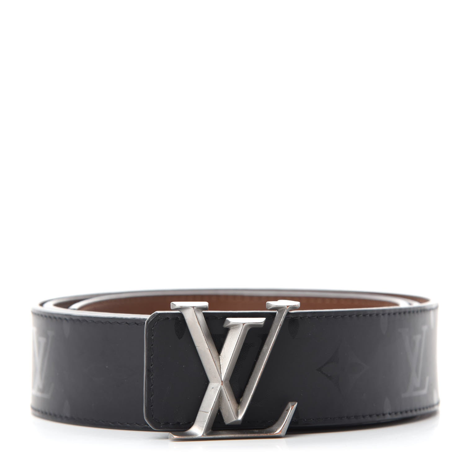 Louis Vuitton Monogram Illusion 40mm LV Initiales Reversible Belt 110 44 Black 1 of 4