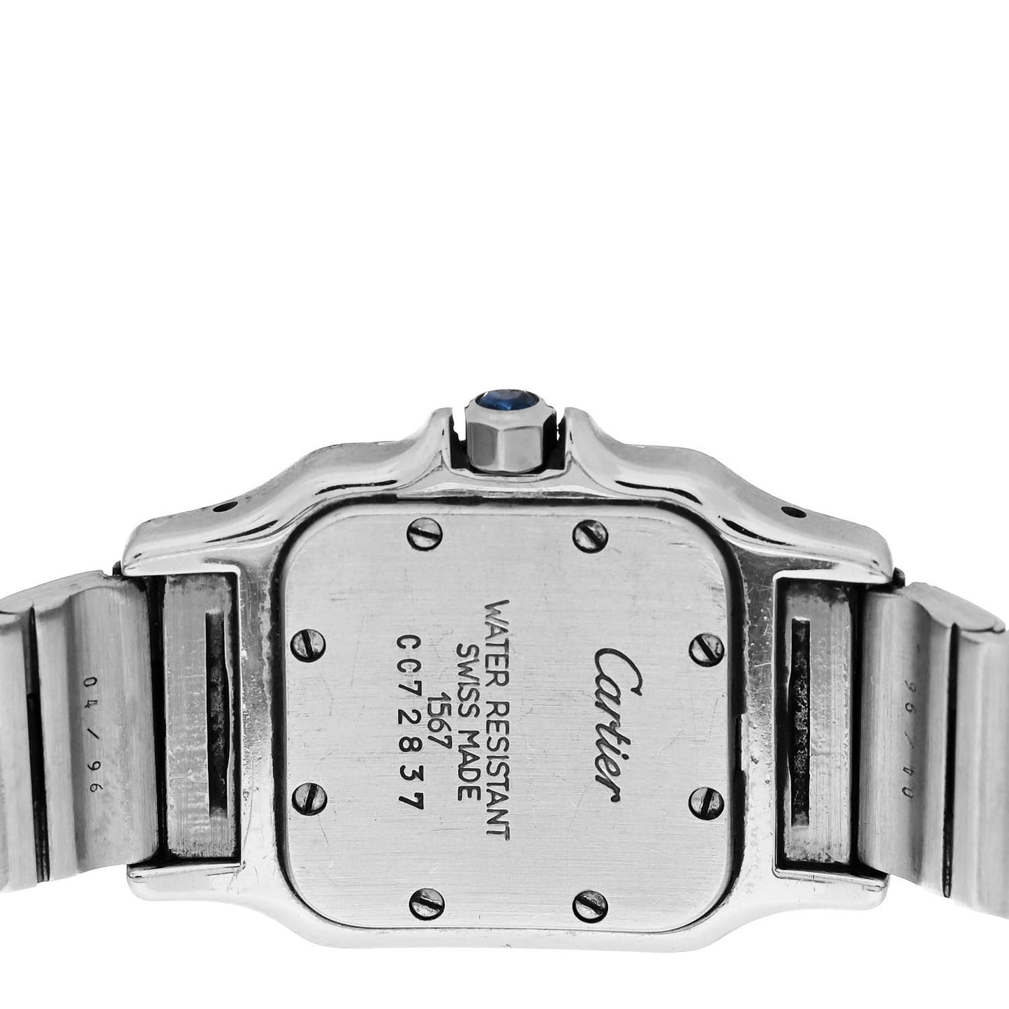 Stainless Steel 18K Yellow Gold 24mm Santos De Cartier Galbee Quartz Watch