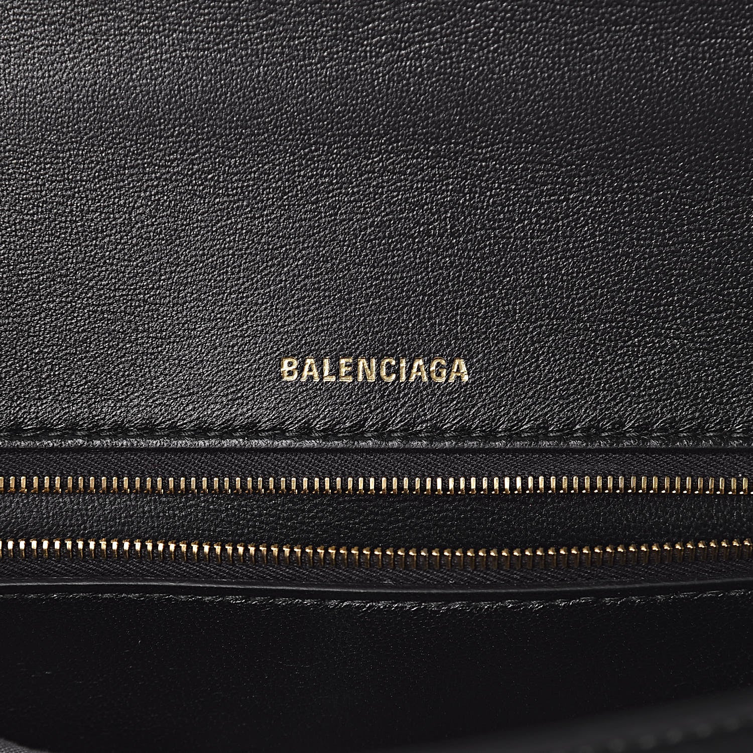 Balenciaga Shiny Box Calfskin Medium Hourglass Top Handle Bag Black 6 of 10