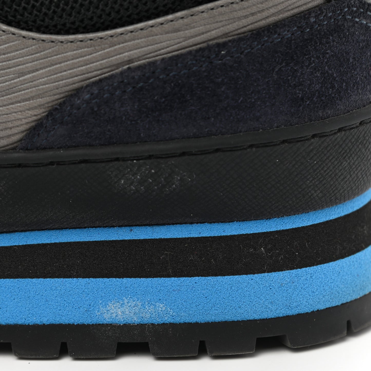 Suede Monogram Eclipse Mens Harlem Sneakers 8 Navy Blue