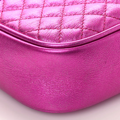 Gucci Laminated Nappa Trapuntata Small Zumi Shoulder Bag Fuxia 8 of 10