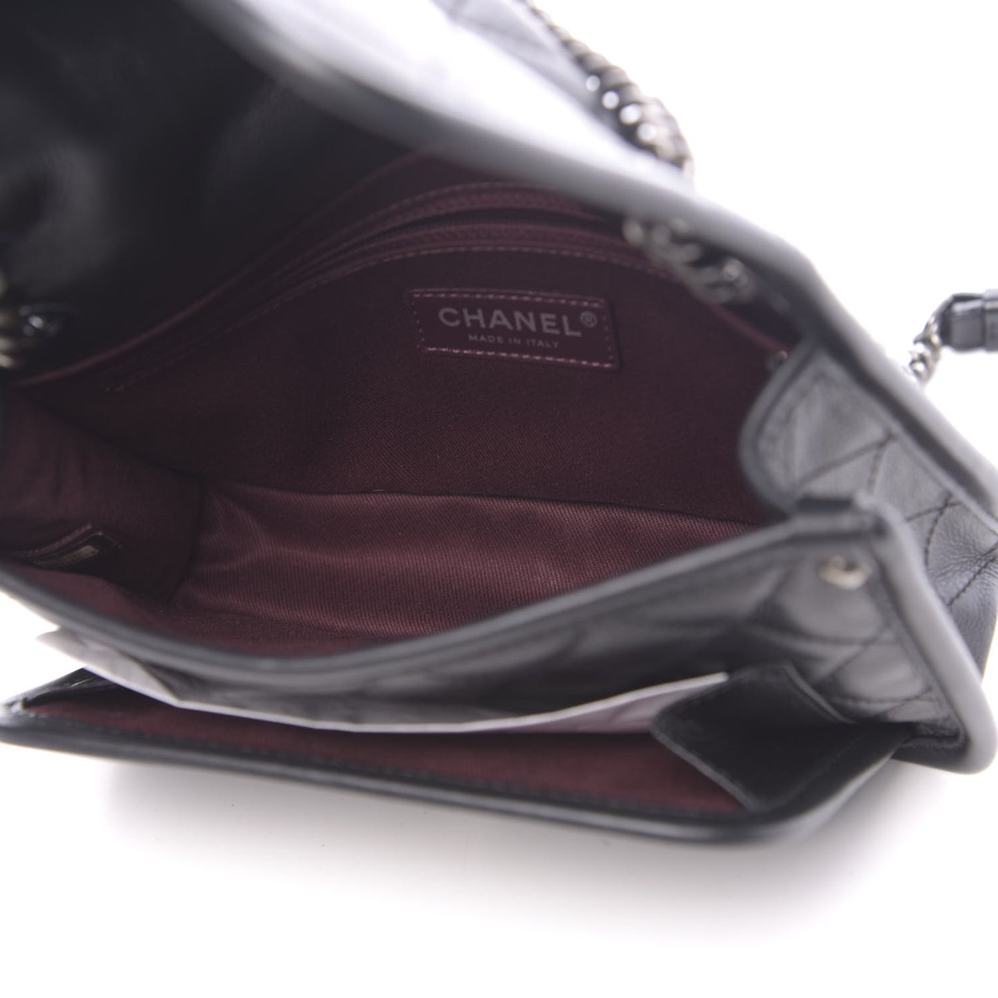 Calfskin Quilted Mini French Riviera Flap Black
