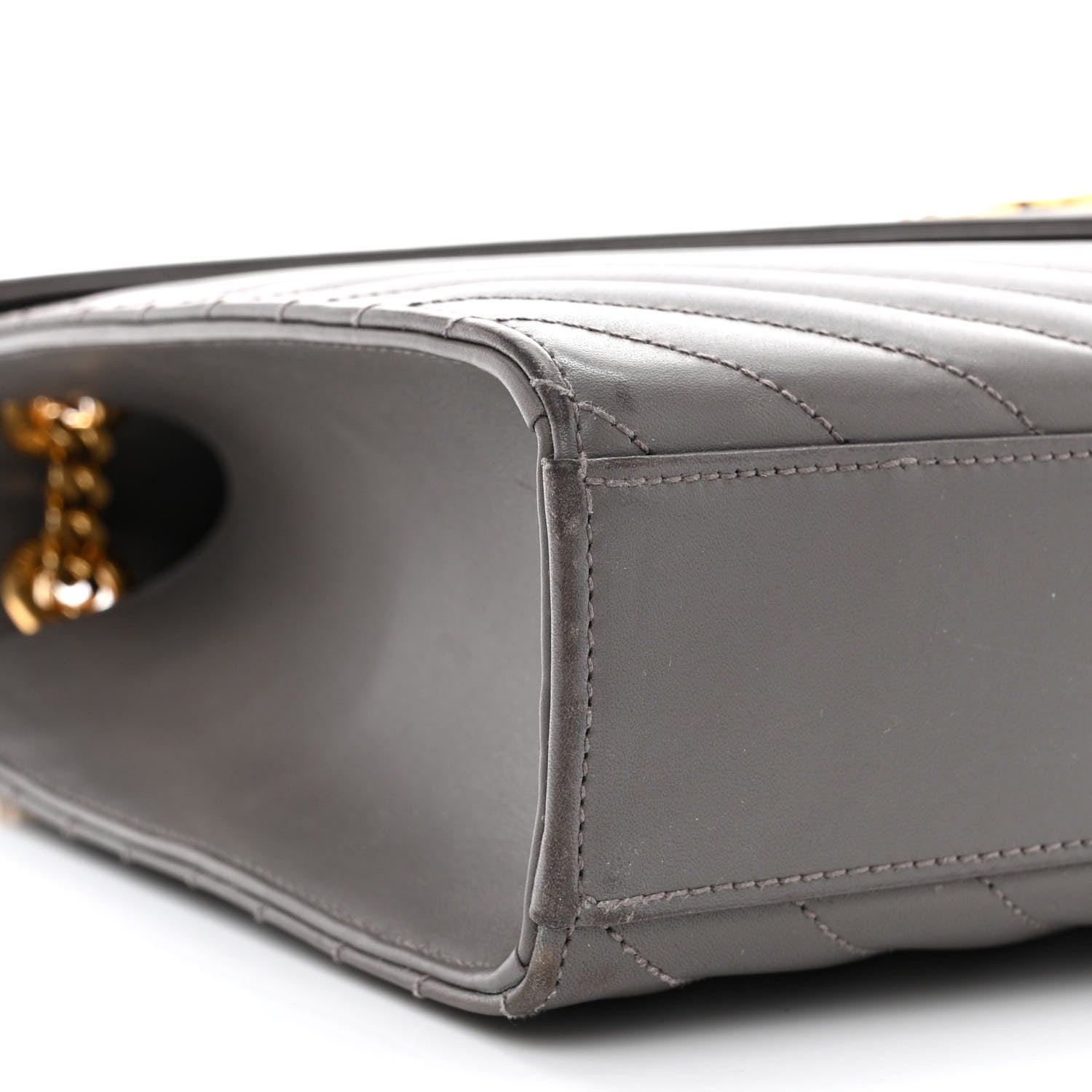 Saint Laurent Smooth Calfskin Matelasse Large Monogram Satchel Fog 9 of 20